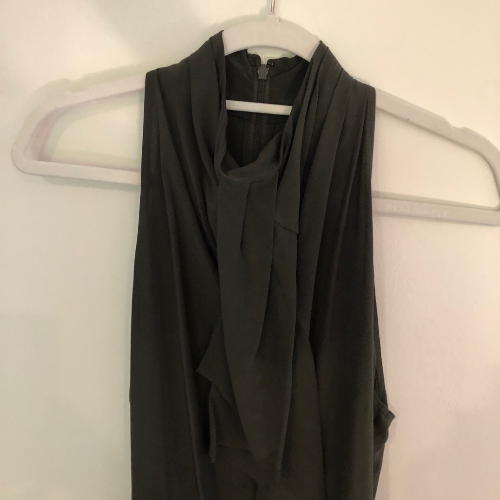 Haute Hippie Olive High Neck Midi Dress